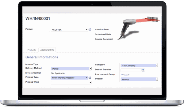 Odoo text and image block